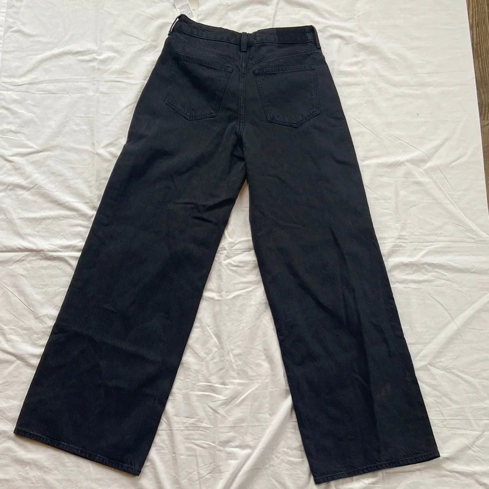 Abercrombie & Fitch Curve Love High Rise Wide Leg Jeans Womens Size 25 Long NWT - Picture 8 of 9